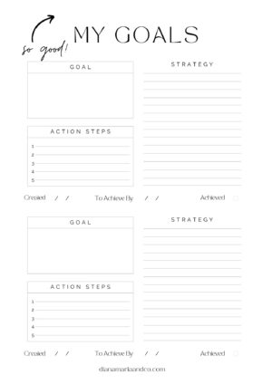 The Ultimate Goal Setting Tips For A New Month + Free Printable ...